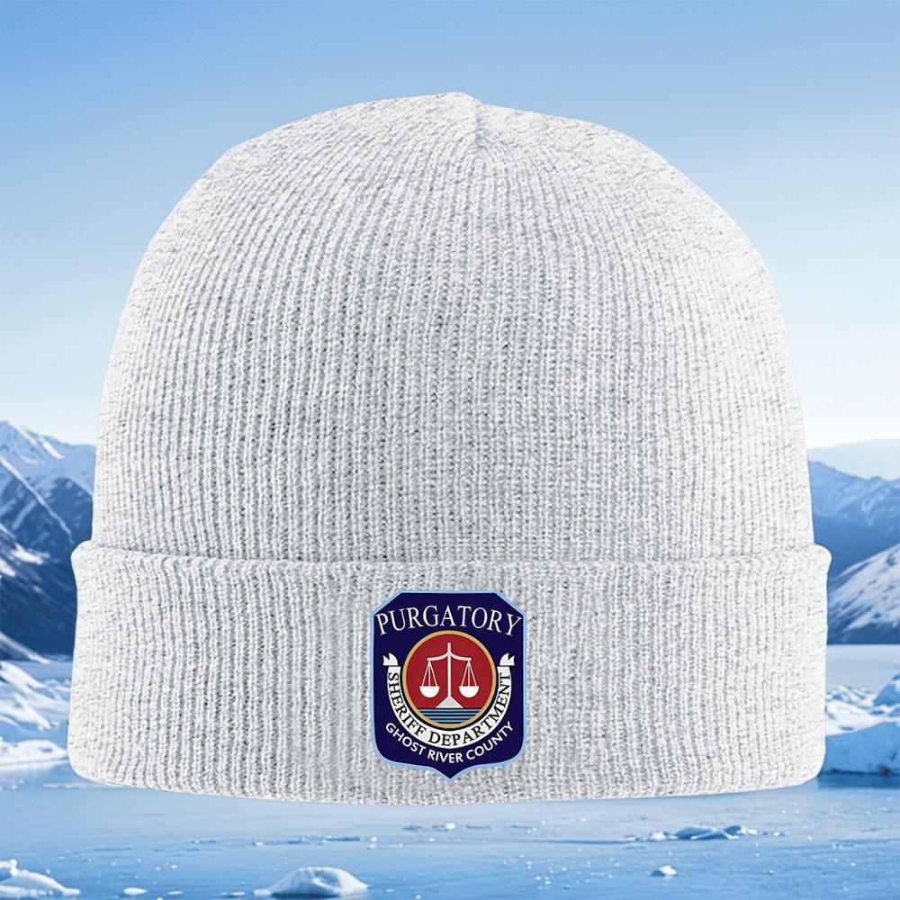 Badge scales river county ghost Men Women Unisex Knitted Hat Beanie Pullover Cap Winter Thermal Warm Christmas Outdoor Cycling H