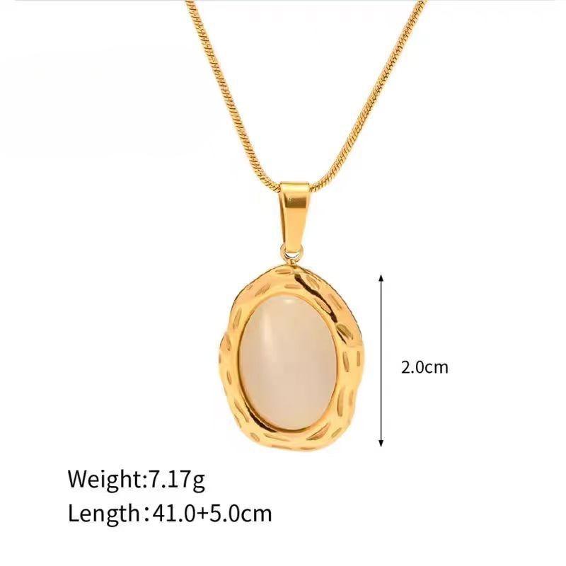 Elliptical Pendant Necklace, High-End Design Women'S Accessories, Exquisite Daily Commuting Accessories.