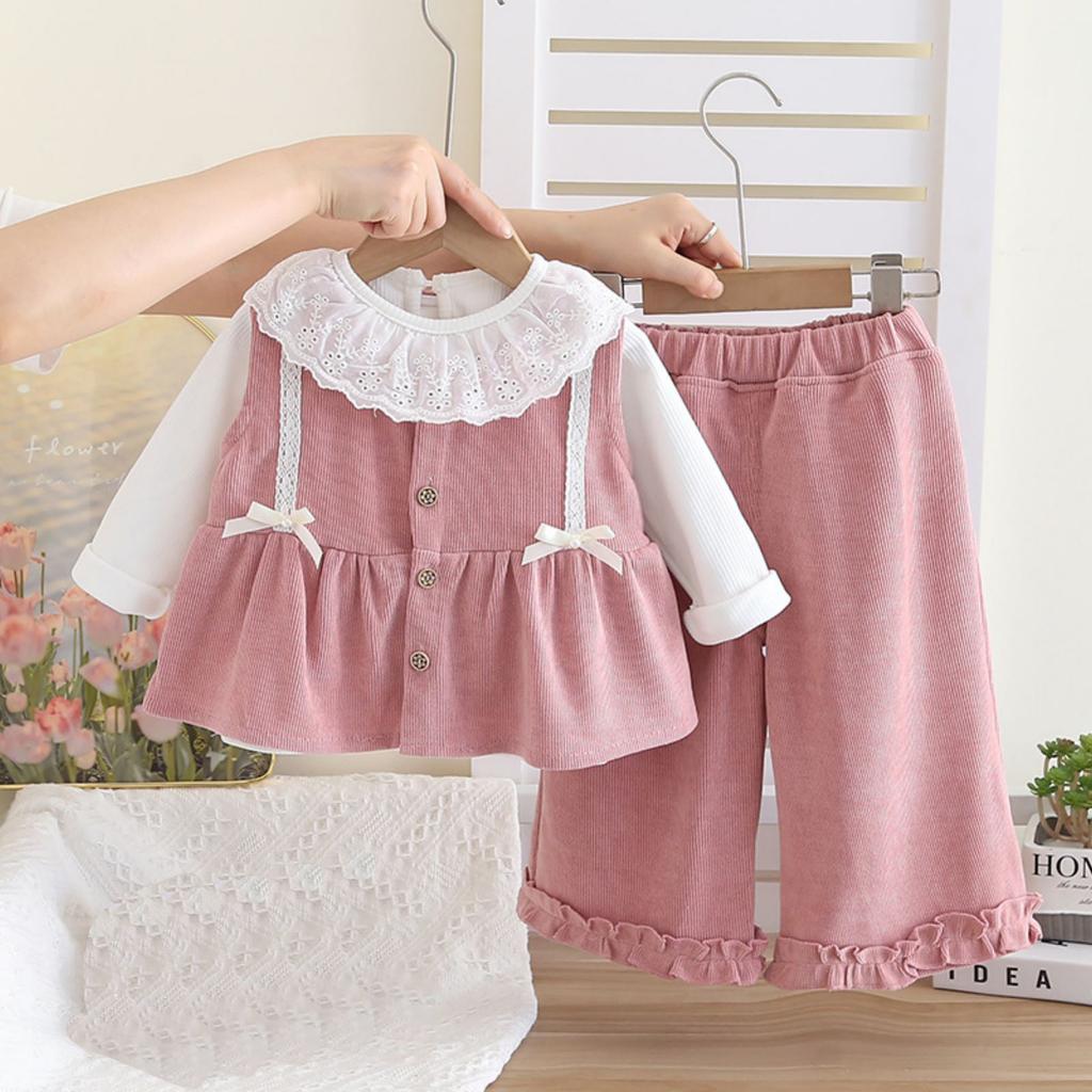 Kids Casual Long-Sleeve Set, Comfortable Daily Wear Outfits