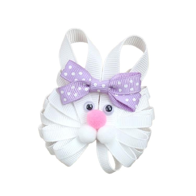 Lovely Hair Barrette Easter Festival Bunnies/Chick Hair Clip with Bowknot For Little Girl and Adult Holiday Theme Headwear