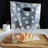 50pcs Durable Plastic Shopping Bag Pretty Transparent Cookie Bags Cake Wrapping Bag  Storage