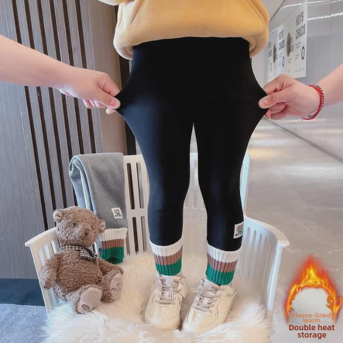 

Леггинсы из немецкого бархата осень/зима для девочек: Стильный, толстый и теплый 130 cm