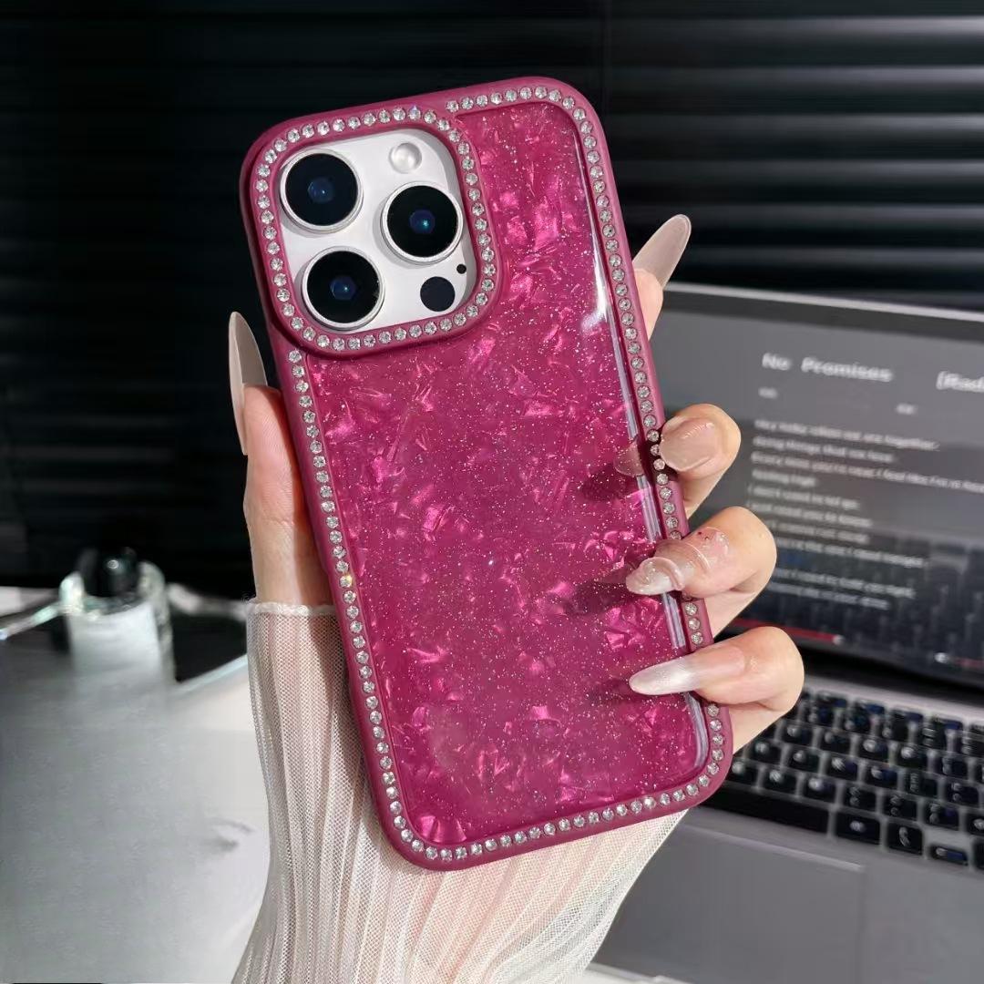 

Текстура «бриллиант» Подходит для чехла для мобильного телефона IPhone16pro Акриловый «два в одном» Защитный чехол для Apple 15/14 Apple 16E