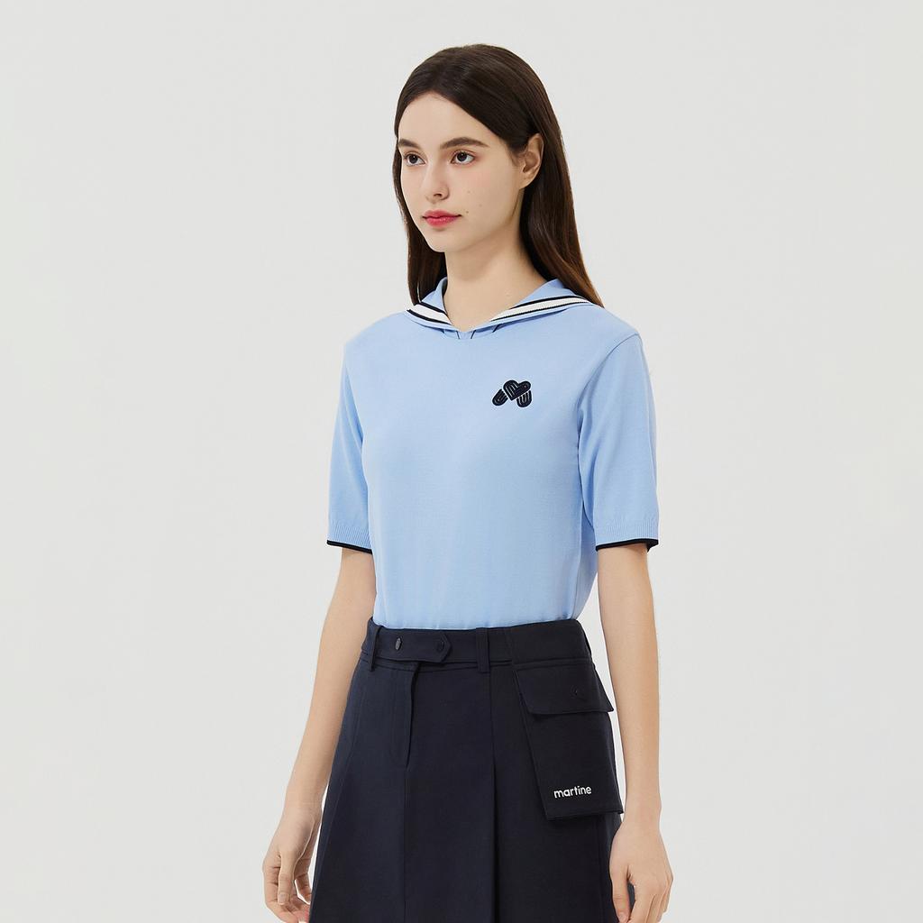 MARTINE GOLF Martine Sailor Collar Knit_S/Blue
