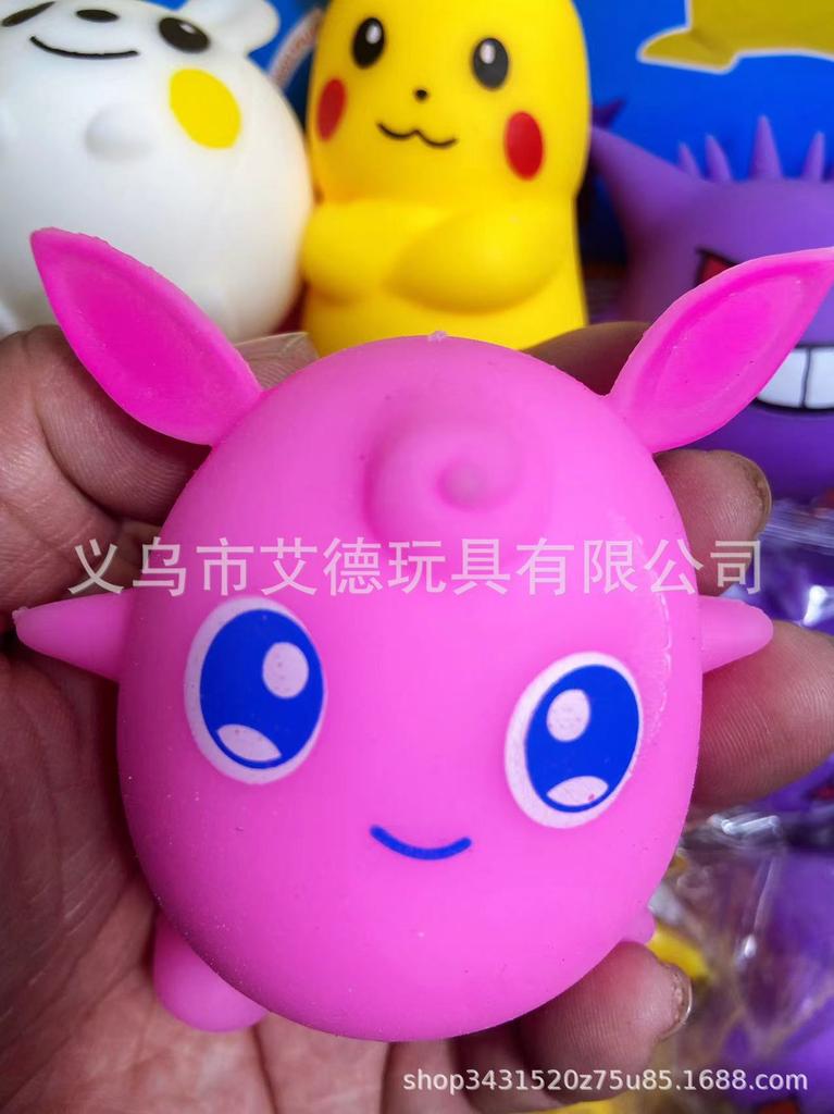 Sevimli Pikachu Gengar Ayı Squishy, Kawaii Anime Figürü Yavaş Geri Seken Fidget, Pokemon Model Süs Eşyası Hayranlar İçin Hediye