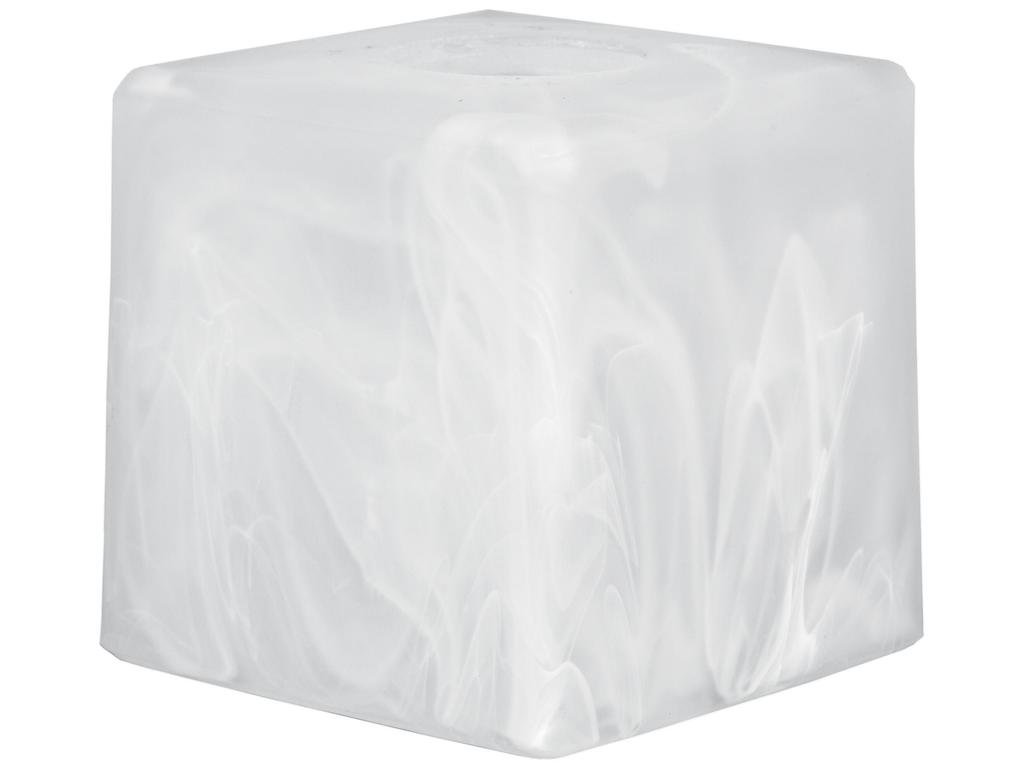 LAMPSHADE Square E27 Socket FOR LAMPS 10x10 Cm Glass