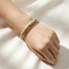 Traditional Lotus Flower Bangle Colorful Women's Hand Bracelet Vintage Cloisonne Bangle  Ladies