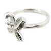 White 'Romantic Knot' Silver Ring