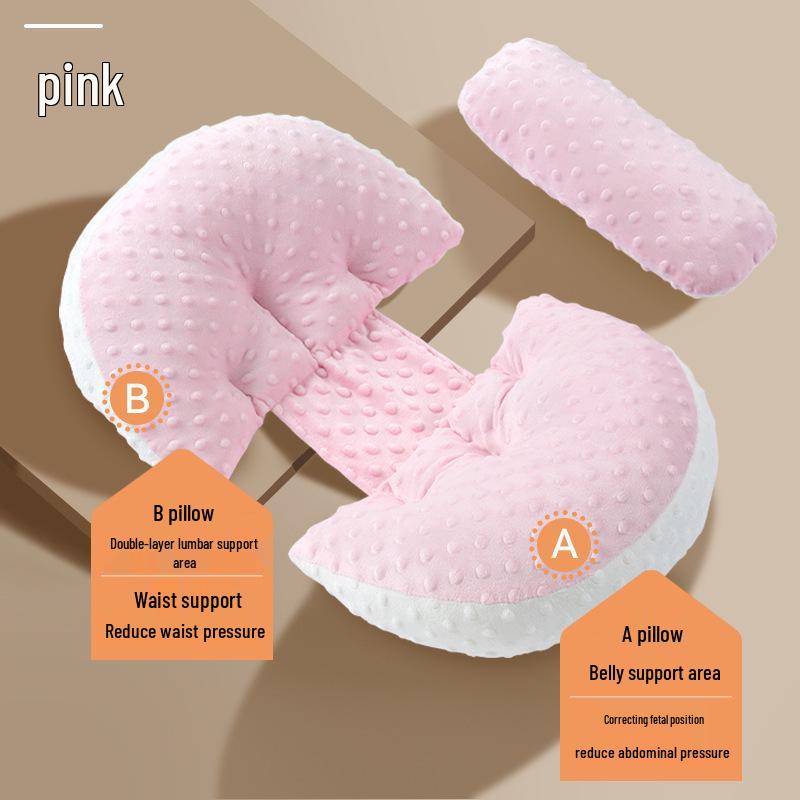 Almofada de Maternidade Transfronteiriça: Suporte para Dormir de Lado para o Abdômen, Proteção Lombar para Amamentação, Almofada de Abraço 3 em 1 Destacável para Gravidez e Parto.