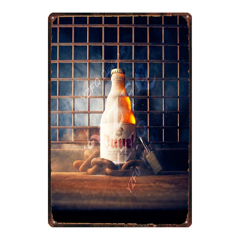 YZFQ Belgické Pivo Duvel Plechové Kovové Značky Deska Vintage Hudební Bar Restaurace Domov Pánská Jeskyně Dekor Nástěnné Samolepky DU-7713B
