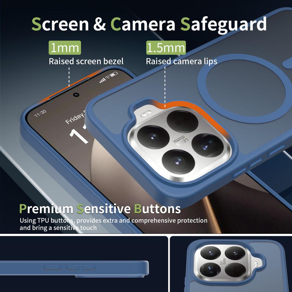 Ultra-Thin N52 MagSafe Compatible Case for Xiaomi 17 Pro Max Redmi Note 15 5G - TPU/PC Silky Smooth Touch Wireless Charging Shockproof Cover