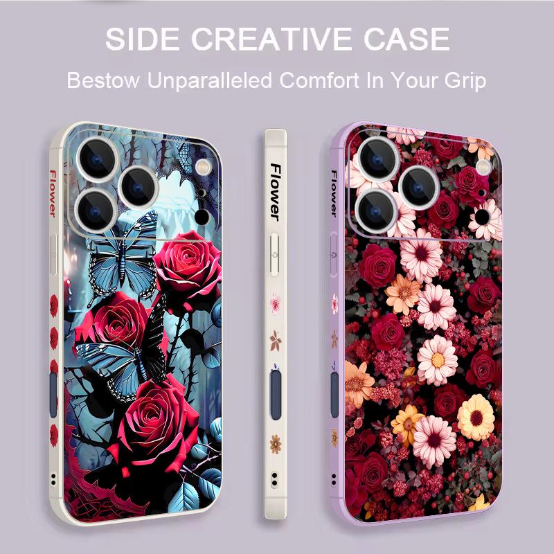 Etui do iPhone 17 Pro Max Kolorowy Wzór Malarstwo Olejne Kwiaty Róż Magnetyczne Dla Magsafe Miękkie Etui Do iPhone 16 15 14 13 Pro Max 17E 16E