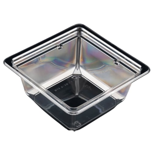 Risupack BioCup Cube 14-60B Disposable Containers, Clear, 50-Pack, Made In Japan, Perfect for Takeout Lunches and Bento Boxes, Transparent, PABK280