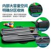 Portable Pool Cue Case Bag With PU Leather Cover Half-Size Storage Billiards Adjustable Padded Shoulder Strap Unisex