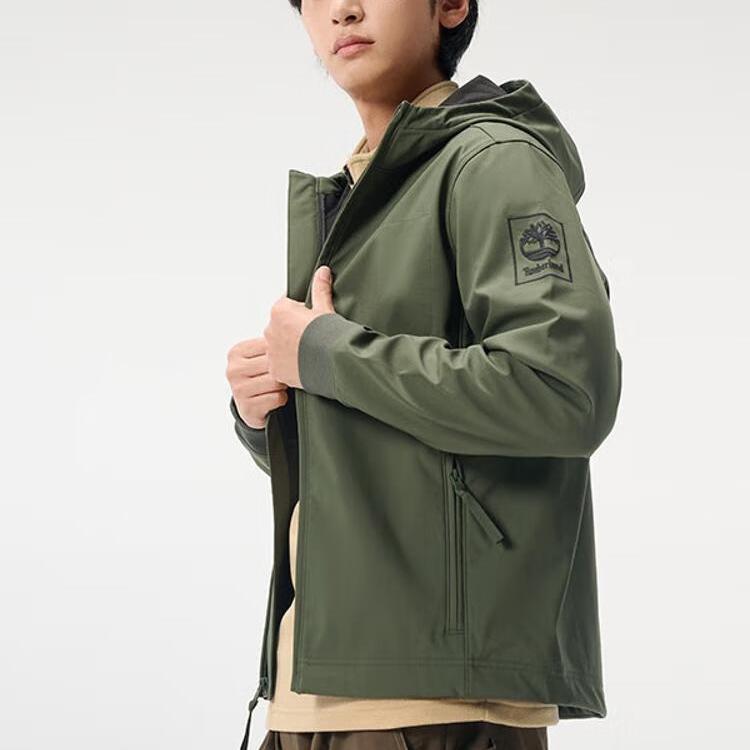 Timberland Outdoor Casual Windproof Fashion Comfortable Hooded Jacket Men Jacket Green A43A2-U31