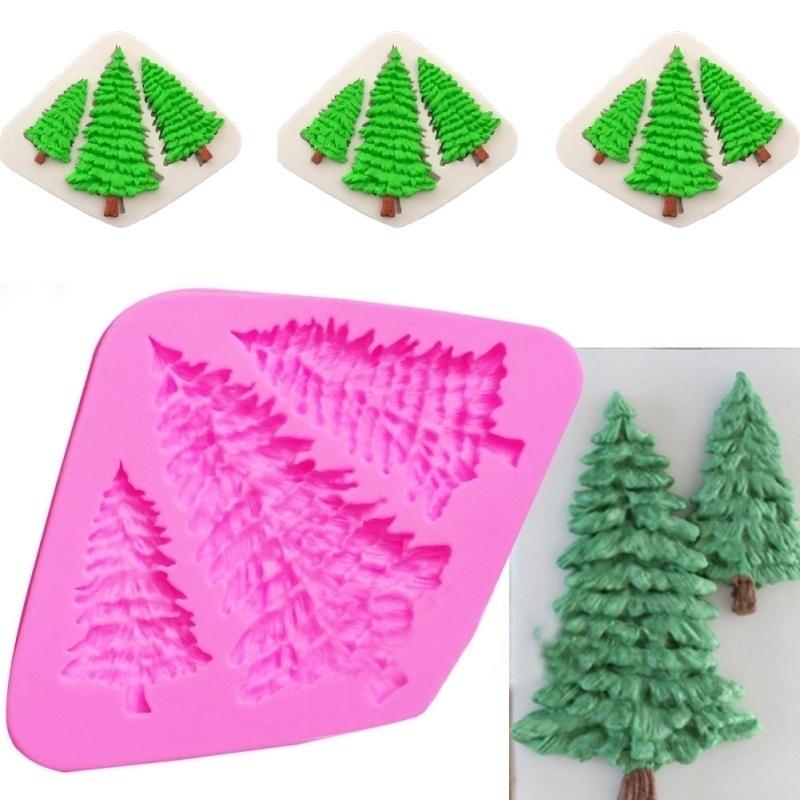 Snowman Santa Claus Deer Chrismas Tree Fondant Chocolate Mold Cake Decoration Mould