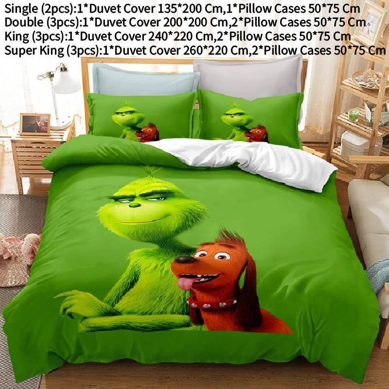 The Single Bedding Double Duvet Cover Pillowcase Cartoon Bedding Print