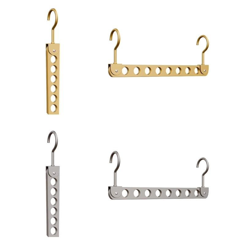 Space Saving Lightweight Garment Rack 6/8 Hooks For Scarves Ties Towels Foldable Storage Solution Closet Essential