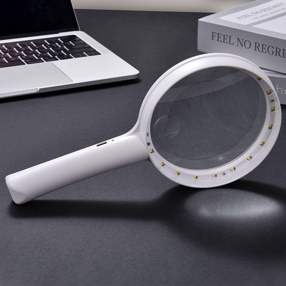 40/30/20X Magnifying Glasses Durable Handheld Microscope LED Lighted Magnifier  for Kid Elder