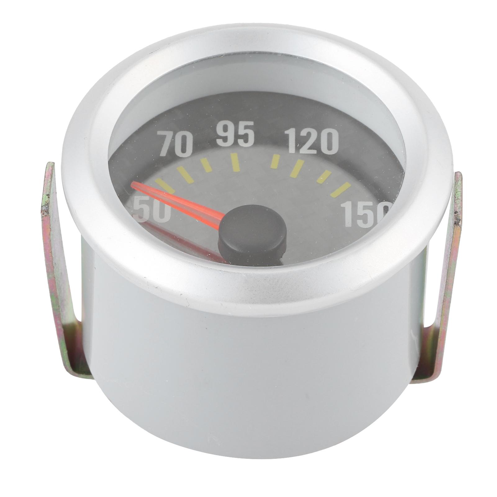 

12В 2-дюймовый датчик температуры масла 50-150 градусов Цельсия Белая подсветка Циферблат в стиле карбонового волокна с датчиком