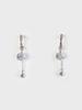 Linger Piece Silver Rose Drop Earring