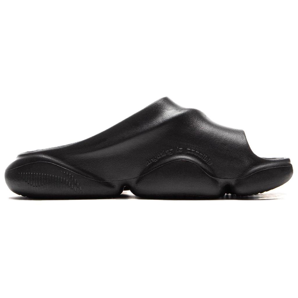 Li Ning Badfive Slide Og Casual Breathable Lightweight Non-Slip Slide Sandals Men Sandals Black ABTV007-2