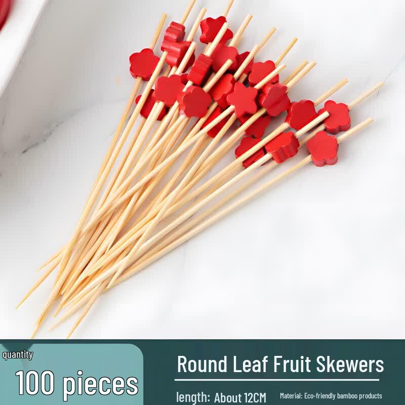 Qiwei Disposable Bamboo Fruit & Cocktail Picks