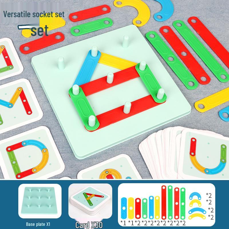 Montessori Stacking & Shape Matching Toy for Girls: Kindergarten Baby Early Education Puzzle