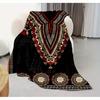 Custom African Dashiki Blanket Tribal Pattern Personalized Name Fleece Throw All Season Soft Warm Bedding Home Decor Gift