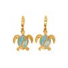 Ocean Style Sea Turtle Enamel Dangle Earrings - Women's Stainless Steel Luxury