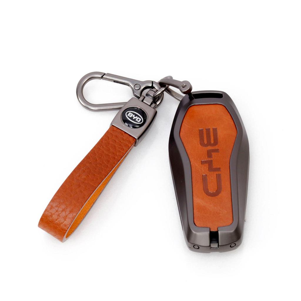 BYD Car Key Metal Protective Cover for Yuan Pro, D1, Qin Plus, E1, E2 Models