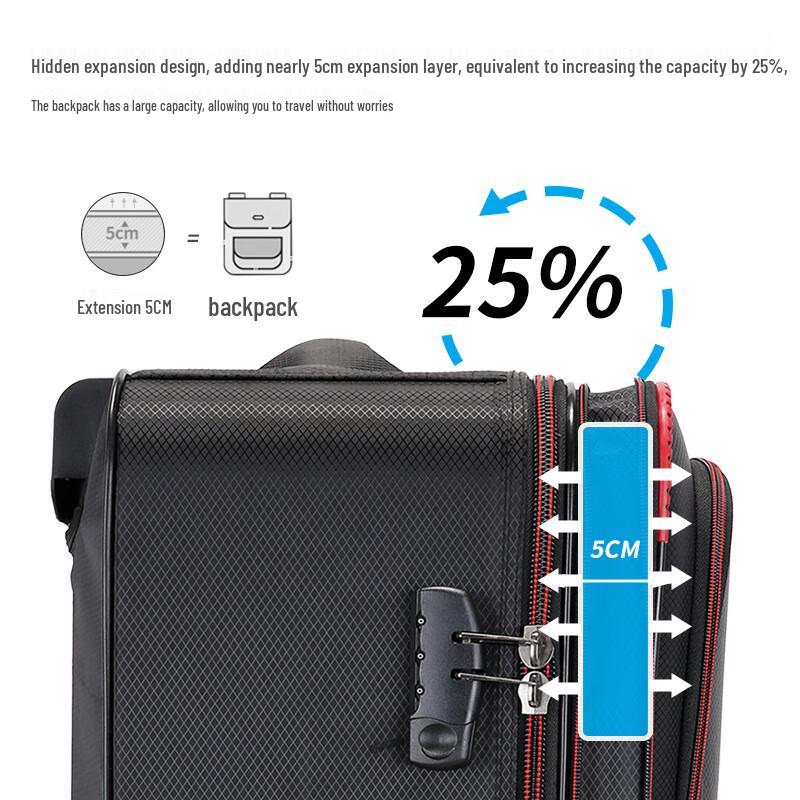 KuaiChi Durable Expandable Rolling Luggage