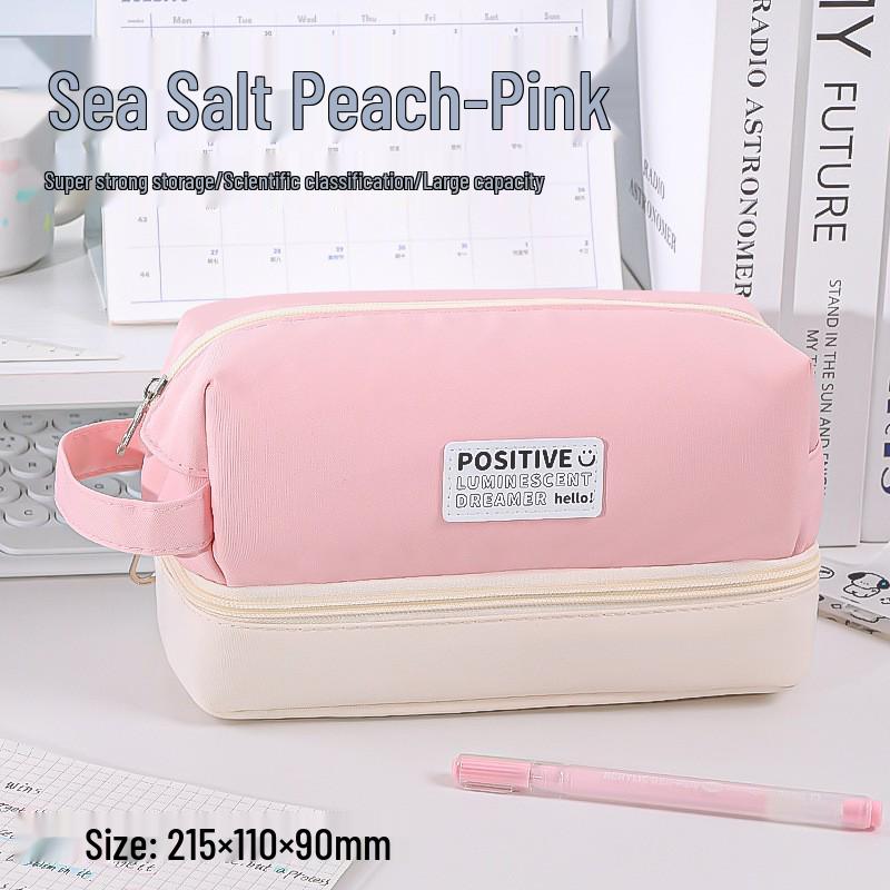 Large Capacity Blue Transparent Ita Pencil Case - Stylish and Functional for Students