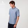 HAZZYS Men's Casual Oxford Short Sleeve Shirt with Dog Logo