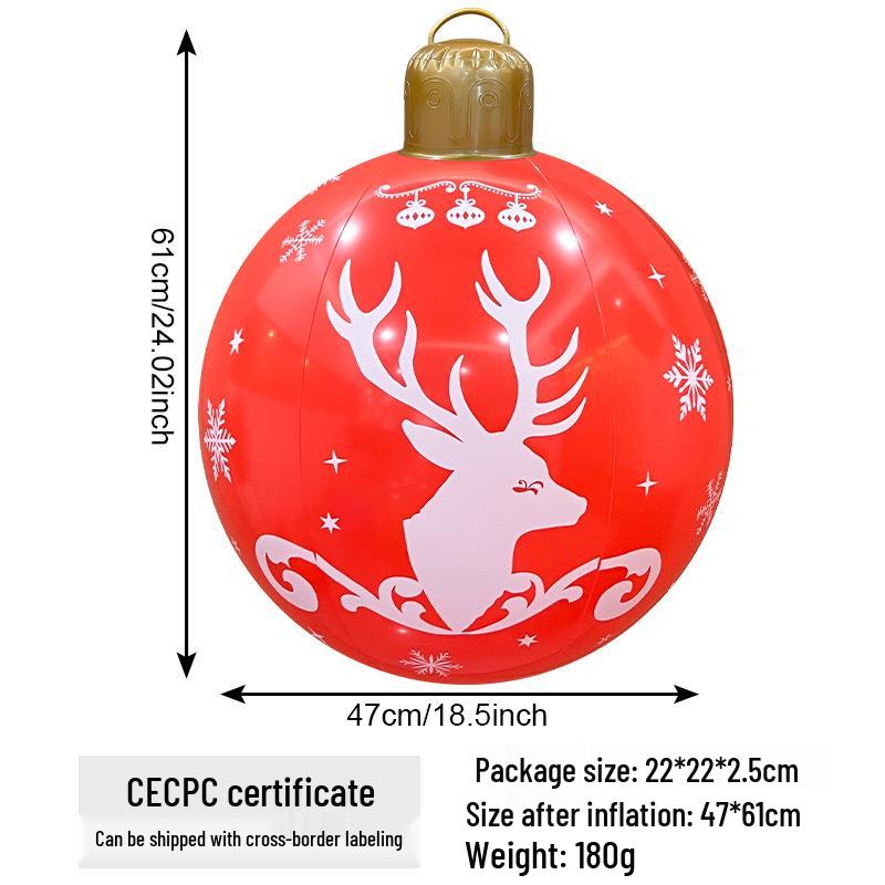 Cross-Border Christmas Courtyard Decoration: PVC Lantern & Inflatable Christmas Ball Set