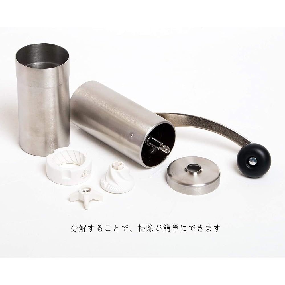 Porlex Coffee Mill Grinder 2 with Handle Holder Set Compact Stainless Steel Manual Coffee Grinder for Outdoor Use