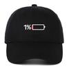 1% Battery Printed Baseball Cap Classic Duckbill Cap Dad Hat Women's Men's Casual Trendy Hat Six Piece Pure Cotton Hat