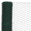 Vidaxl Mesh Fence, Steel and PVC, 25X1.2 M, Green