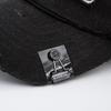 BLACKBLOND Vividi Cross Damage Custom Denim Cap (Black)
