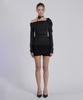 Jinju Yuz Mini Pocket Unbalance Skirt[Black]