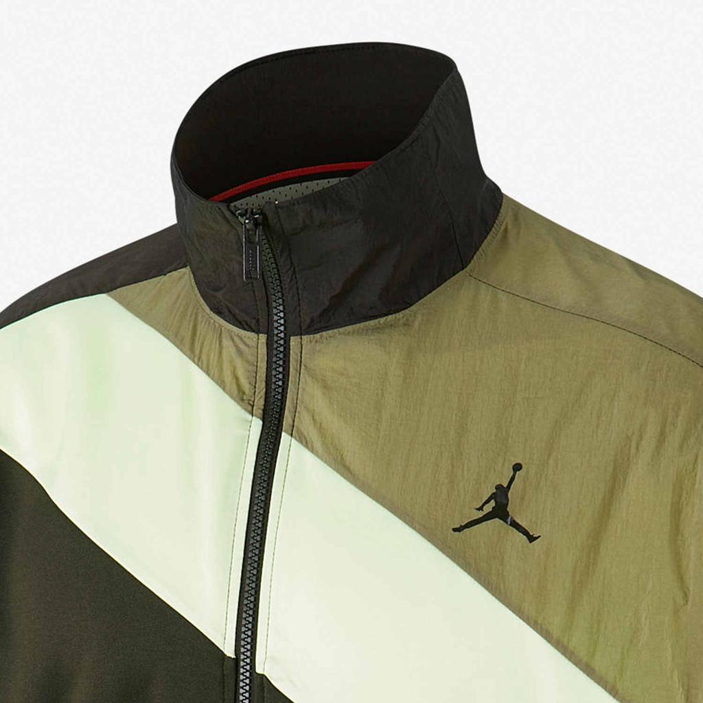 Air Jordan Wings Diamond Contrasting Colors Casual Sports Jacket Green Men's CI7916-355