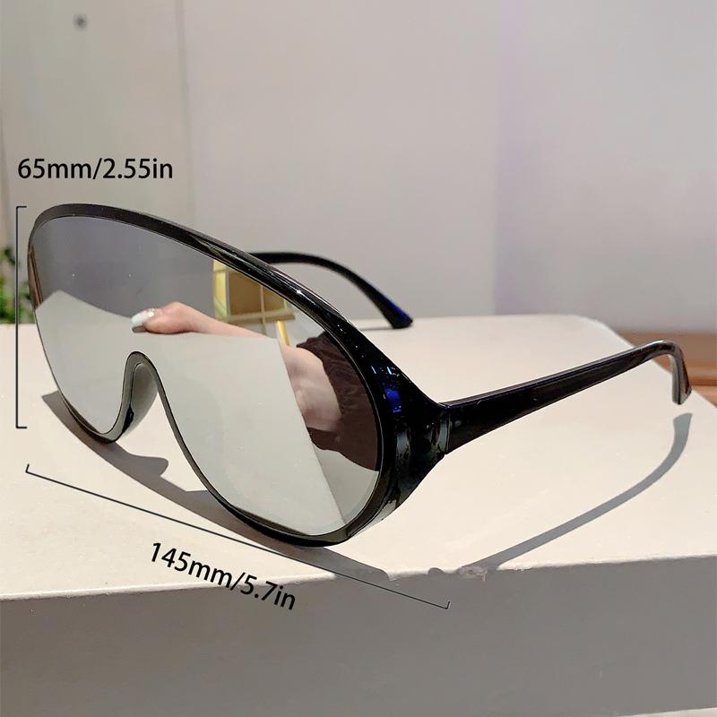 Oversized Fashion Sun Glasses  Women New Mirror Sports Goggle for Outdoor Cycling Trendy Stylish Brand Design Shades