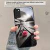 Small Pebble Flowers For Samsung Galaxy S20 S21 S22 S23 Plus S24 FE S25 Ultra S26 Edge S25+ S20+ S22+ Black Glass Phone Case