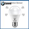Microwave Radar Detection LED Light Bulb 220V E27 12W Radar Motion Induction Lamp Built-in Radar/Light Sensors For Home Stairs