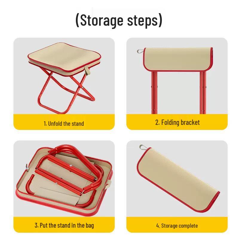 Compact Foldable Mini Stool with Handbag - Portable for Outdoors and Travel