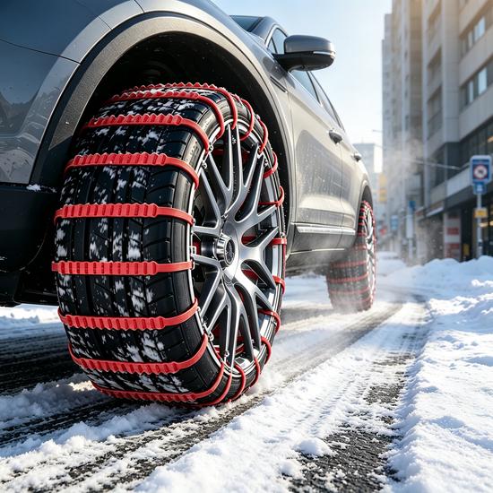 Universal Thickened Winter Anti-Skid Chains for Sedans, SUVs, and Off-Road Vehicles