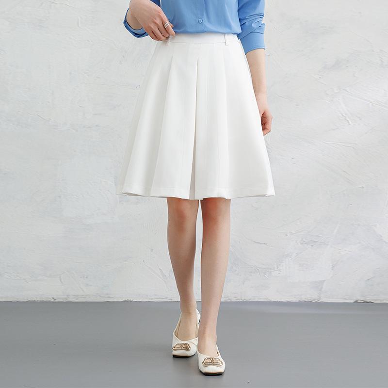 2026 High-End Pleated A-Line Skirt: Slimming, High-Waisted, Short, and Versatile for Petite Women - Spring & Autumn Style
