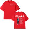 Rapper PLK 2026 Tour Vintage‑Hip‑Hop‑Style Unisex Casual Street‑Wear Short‑Sleeve T-shirt
