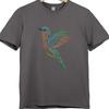 Hummingbird T Shirt Floral Bird Graphic Tee Colorful Nature Garden Lover Top