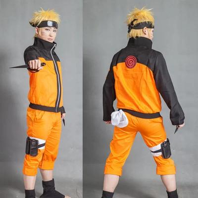 Anime Shippuuden Cosplay Uzumaki Kostüm Erwachsene Kinder Jacke Hose Perücke Halloween Aufführung Kleidung C47M80